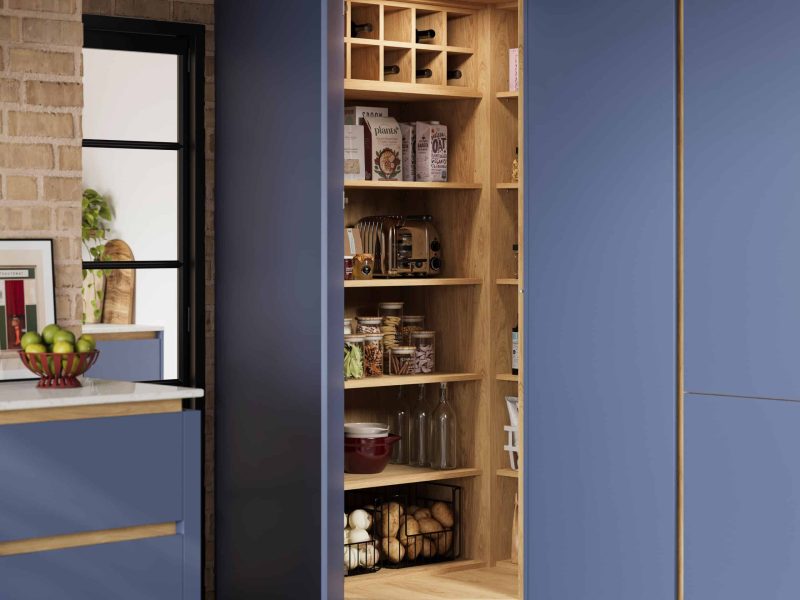 H-Line Amalfi Windsor Blue with Scots Grey and Portland Oak handle rail (3)